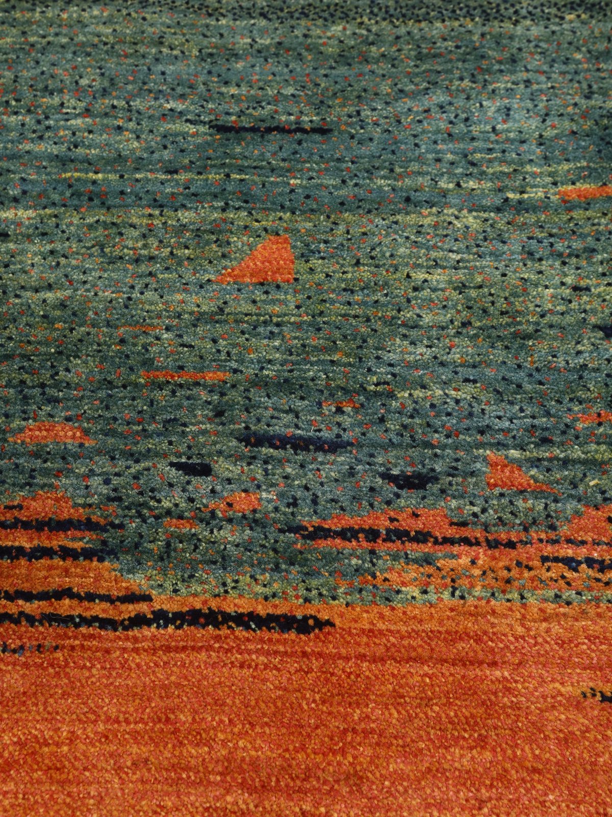 Rizbaf — Hand-knotted, 416x583 cm, Orange, 100% Virgin Wool | View 9