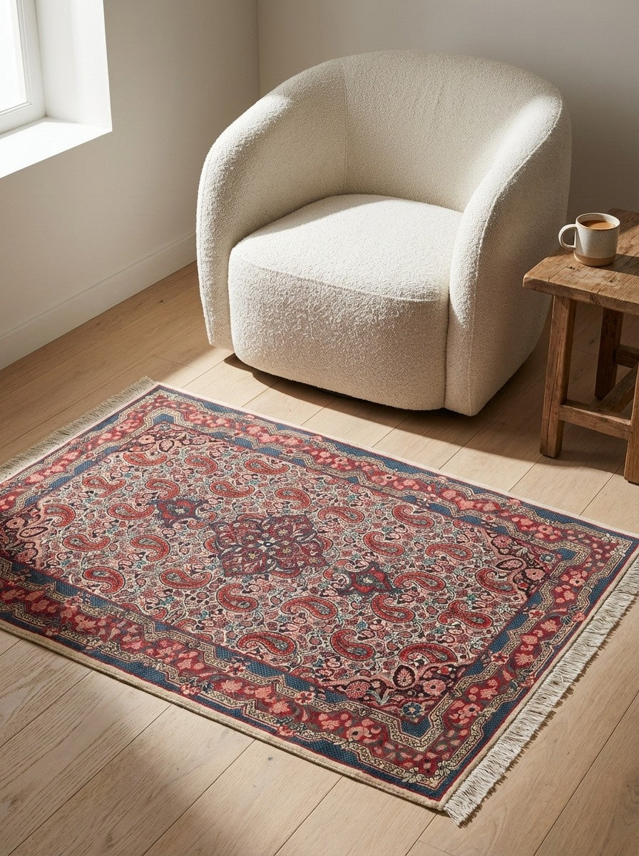 Ghiassabad — Hand-knotted, 102x156 cm, Beige, 100% Virgin Wool | Detail view