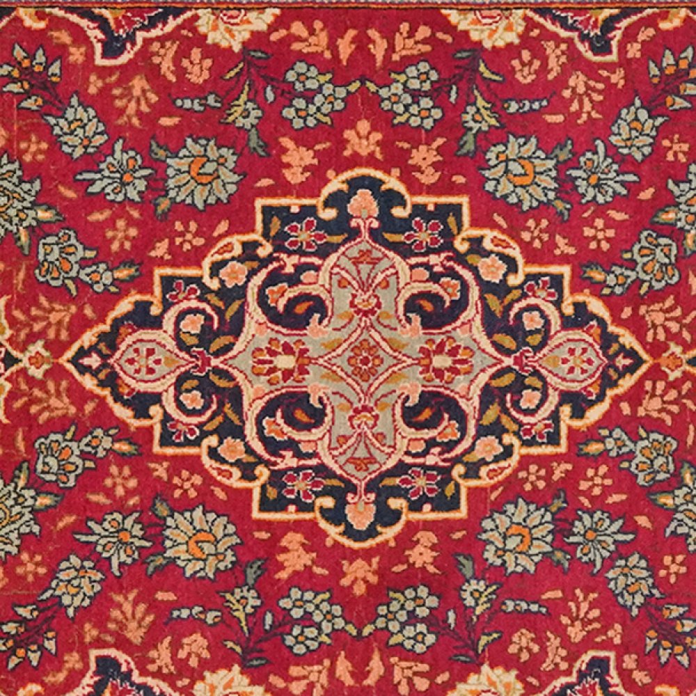 Kashan — Hand-knotted, 106x154 cm, Red, 100% Virgin Wool | View 4