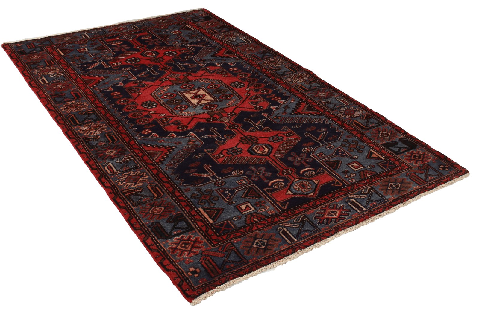 Moud — Hand-knotted, 61x98 cm, Blue, 100% Virgin Wool | View 4