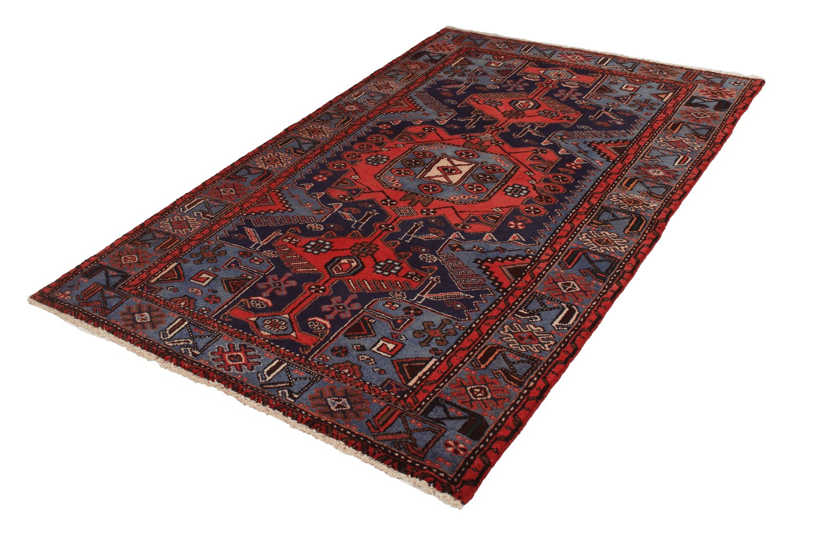 Moud — Hand-knotted, 61x98 cm, Blue, 100% Virgin Wool | View 5