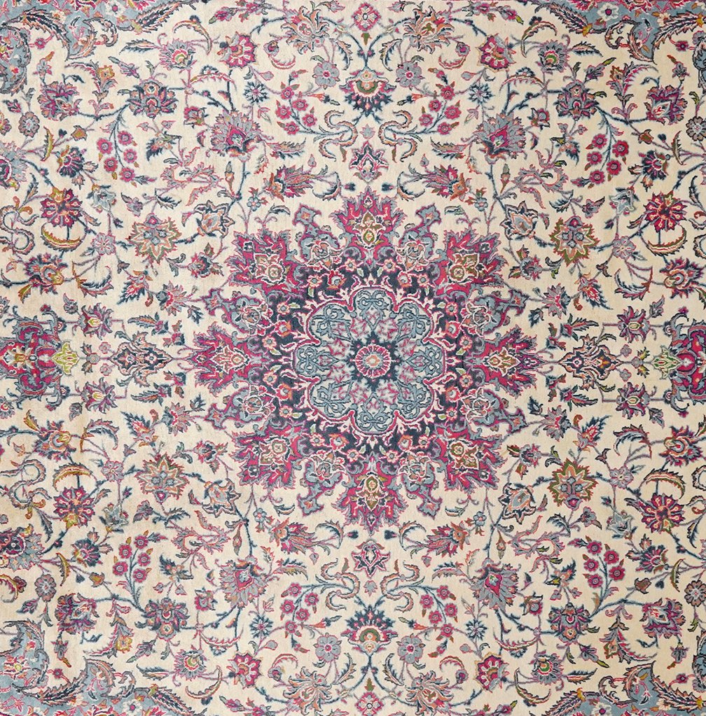 Kirman — Hand-knotted, 249x359 cm, Beige, 100% Virgin Wool | View 4