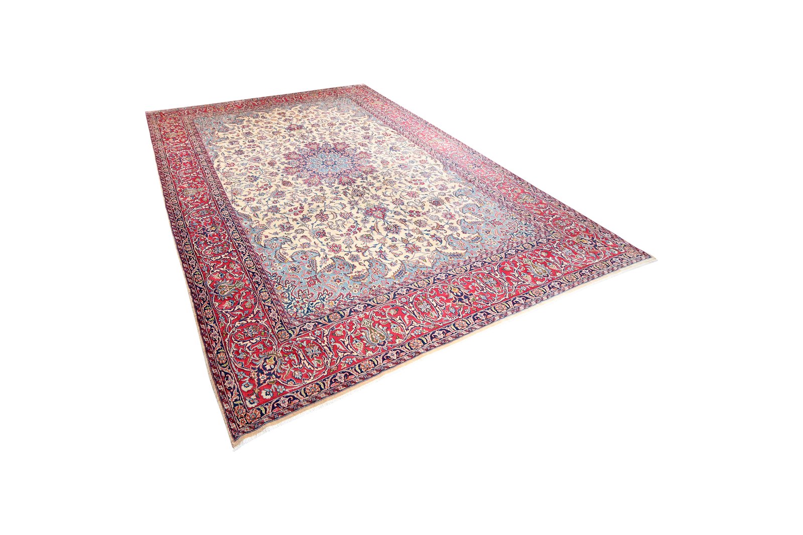 Kirman — Hand-knotted, 249x359 cm, Beige, 100% Virgin Wool | View 5