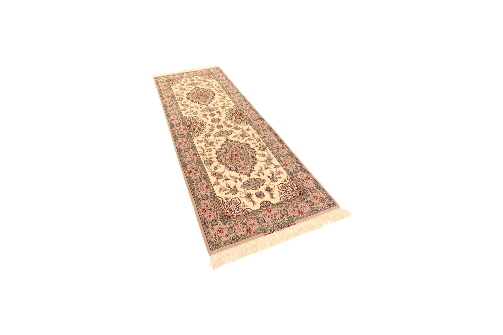 Isfahan — Hand-knotted, 82x217 cm, Beige, 100% Virgin Wool | View 5