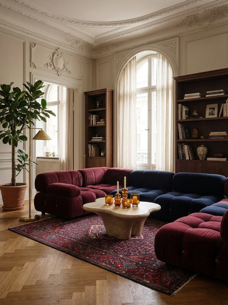 Koutabad — Handgefertigt, 207x147 cm, Rot, 100% Virgin Wool | Back view