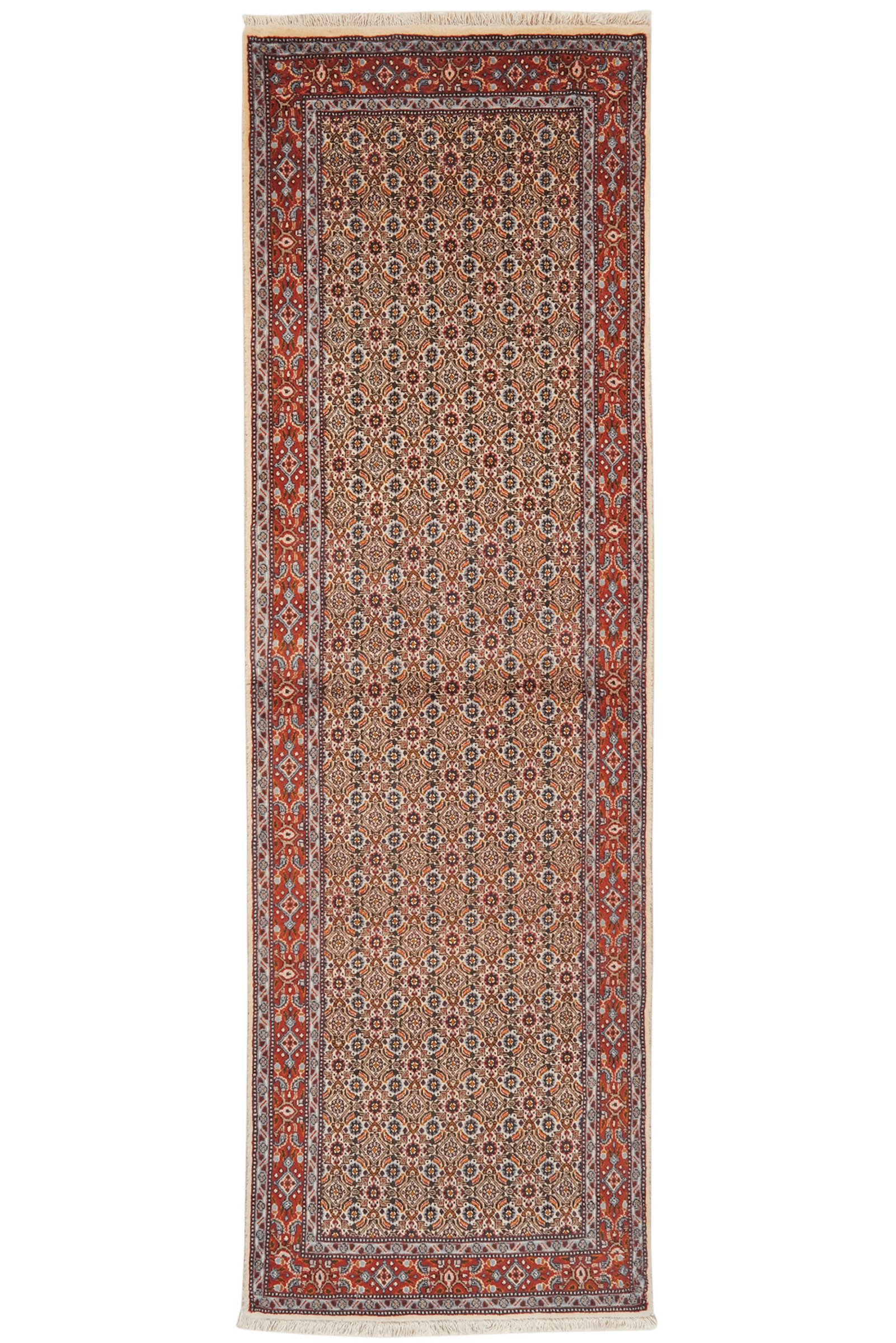 Moud Mahi — Hand-knotted, 77x250 cm, Brown, 100% Virgin Wool | Main view