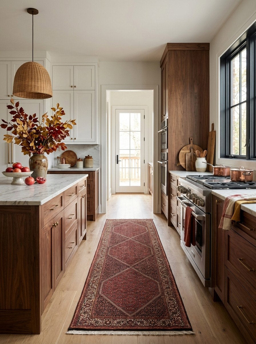 Bidjar Bookan — Handgefertigt, 306x82 cm, Beige, 100% Virgin Wool | Back view