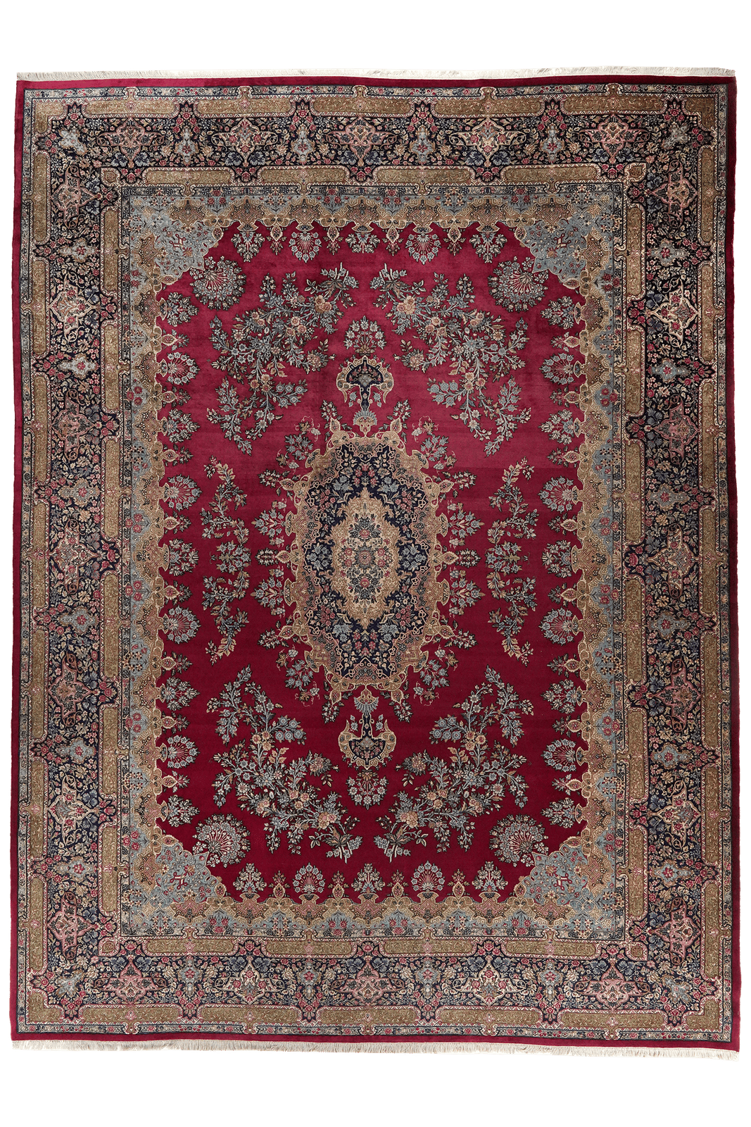 Ravar — Hand-knotted, 275x366 cm, Red, 100% Virgin Wool | Main view