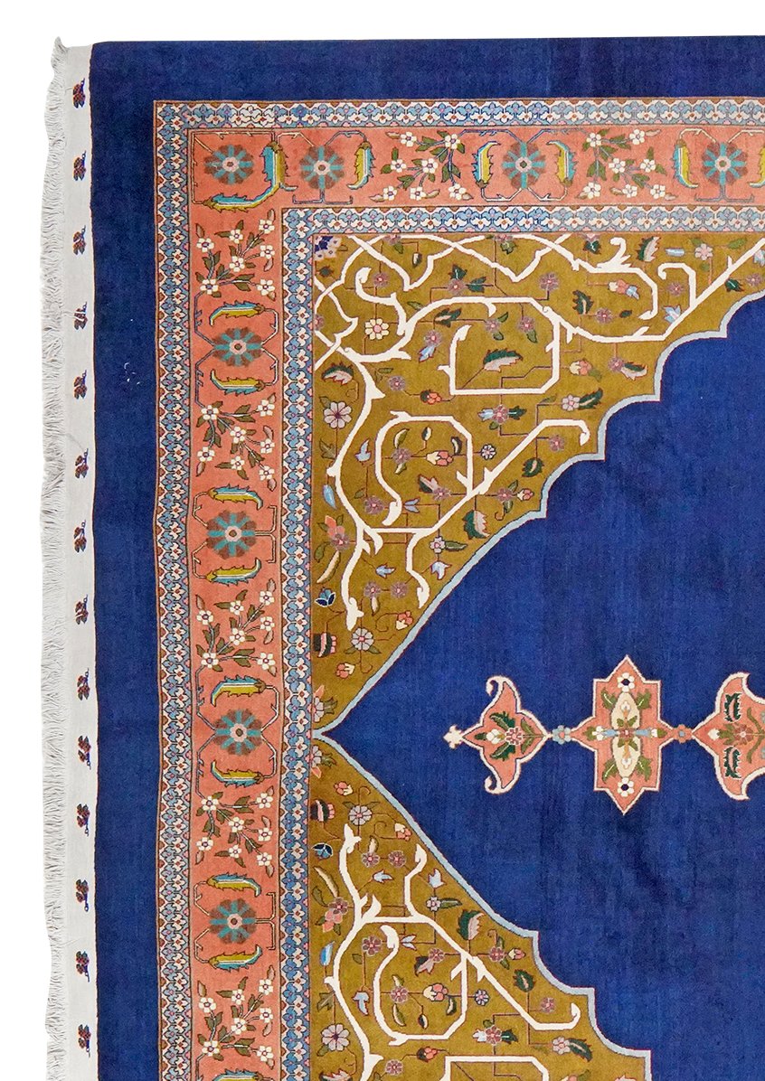 Tabriz Old — Hand-knotted, 249x344 cm, Blue, 100% Virgin Wool | View 3