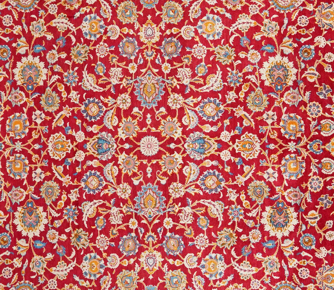 Kashan — Hand-knotted, 229x326 cm, Red, 100% Virgin Wool | View 4