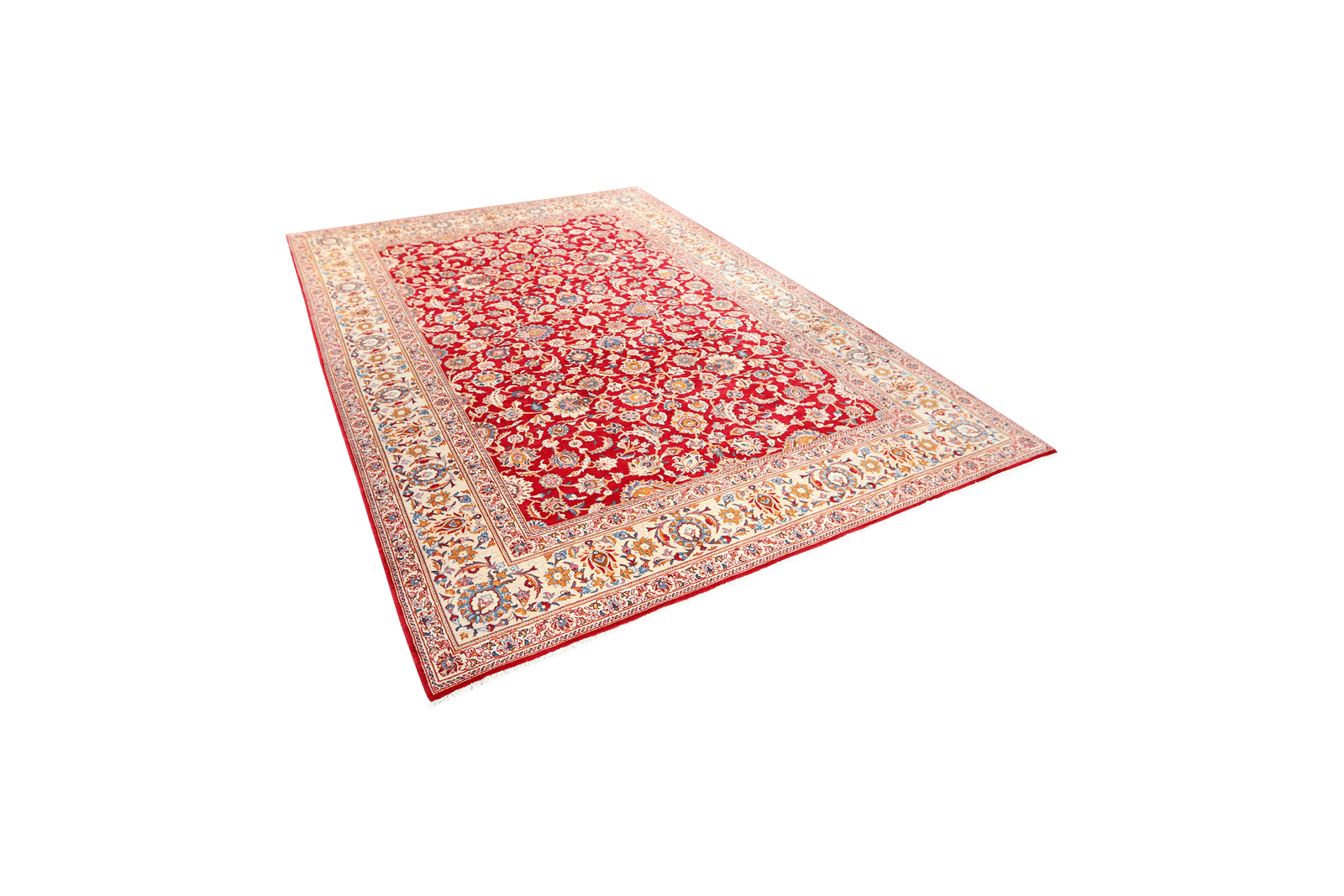 Kashan — Hand-knotted, 229x326 cm, Red, 100% Virgin Wool | View 5