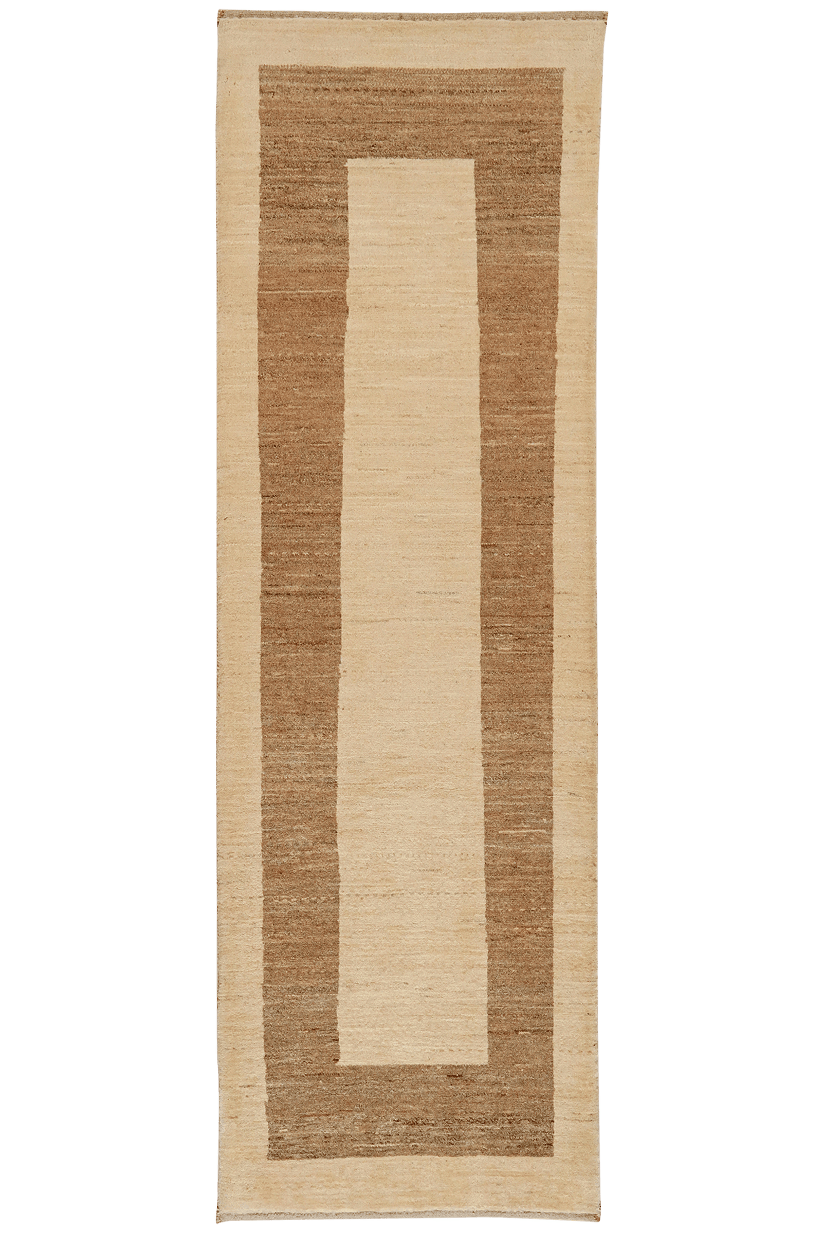 Gabbeh — Hand-knotted, 83x260 cm, Beige, 100% Virgin Wool | Main view