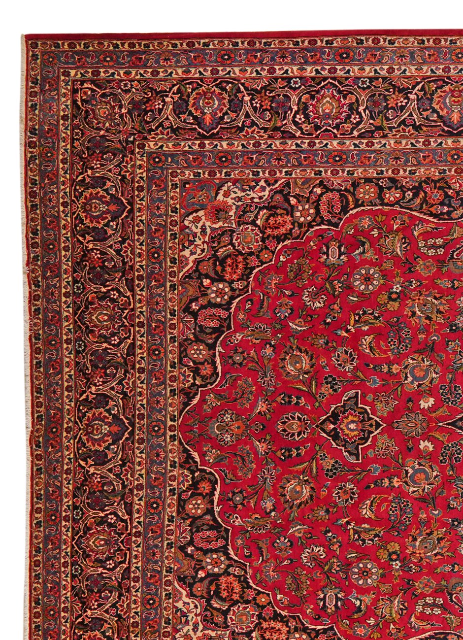 Kashan — Hand-knotted, 289x442 cm, Red, 100% Virgin Wool | View 3