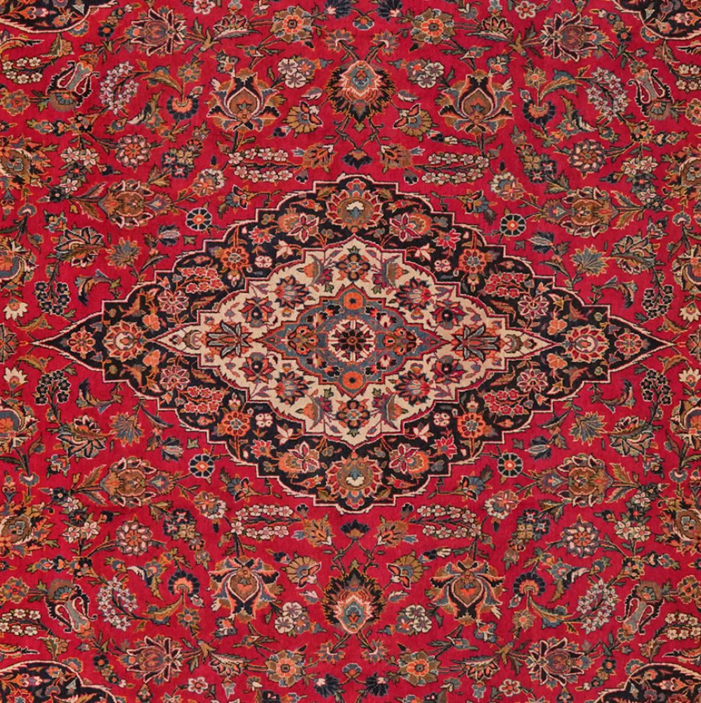 Kashan — Hand-knotted, 289x442 cm, Red, 100% Virgin Wool | View 4