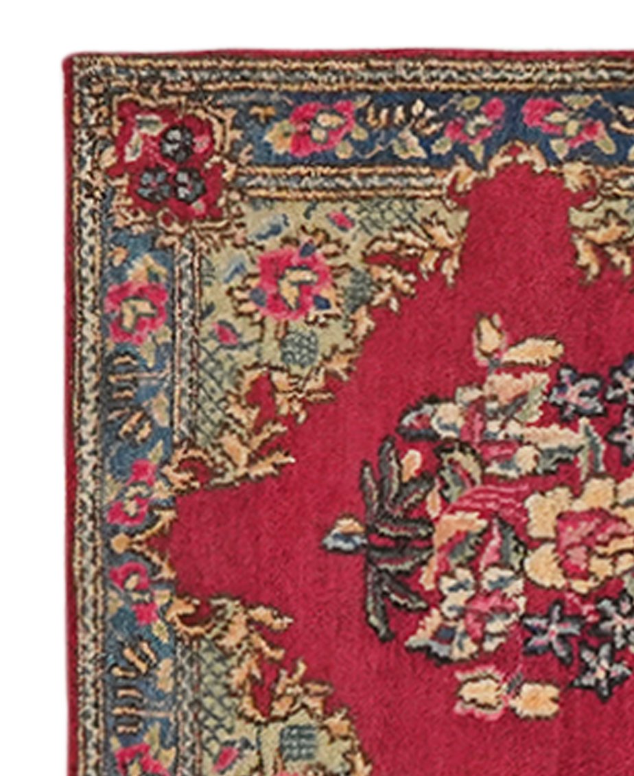 Ravar — Hand-knotted, 48x50 cm, Red, 100% Virgin Wool | View 3