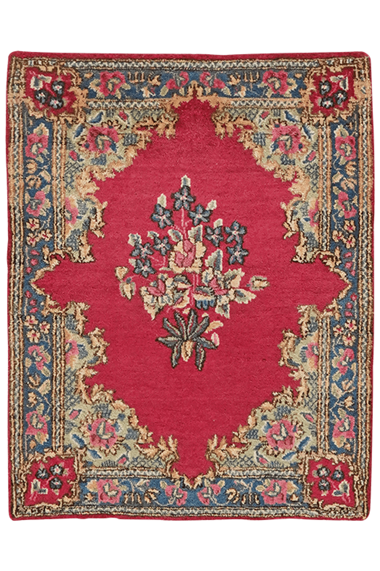 Ravar — Hand-knotted, 53x67 cm, Red, 100% Virgin Wool | Main view