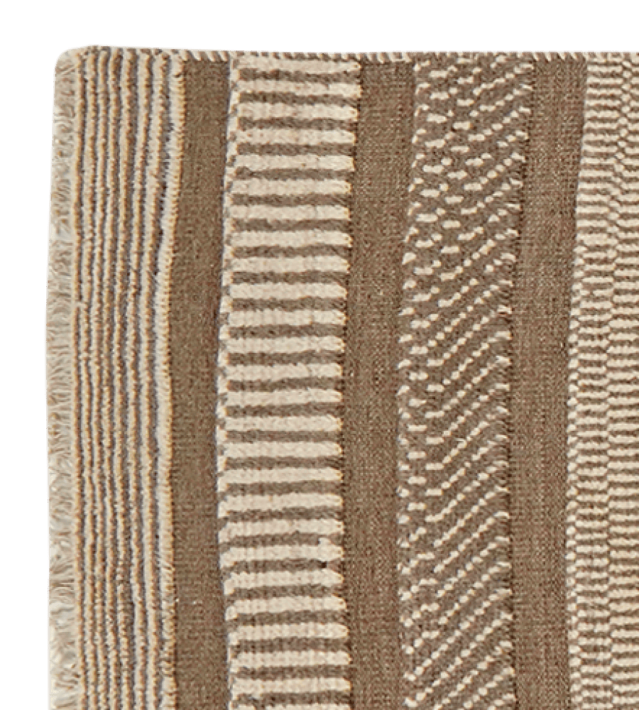 Gabbeh — Hand-knotted, 77x289 cm, Beige, 100% Virgin Wool | View 3