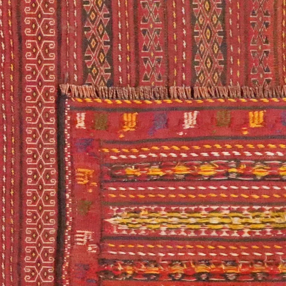 Kelim Kordi — Handmade, 159x325 cm, Red, 100% Virgin Wool | View 6
