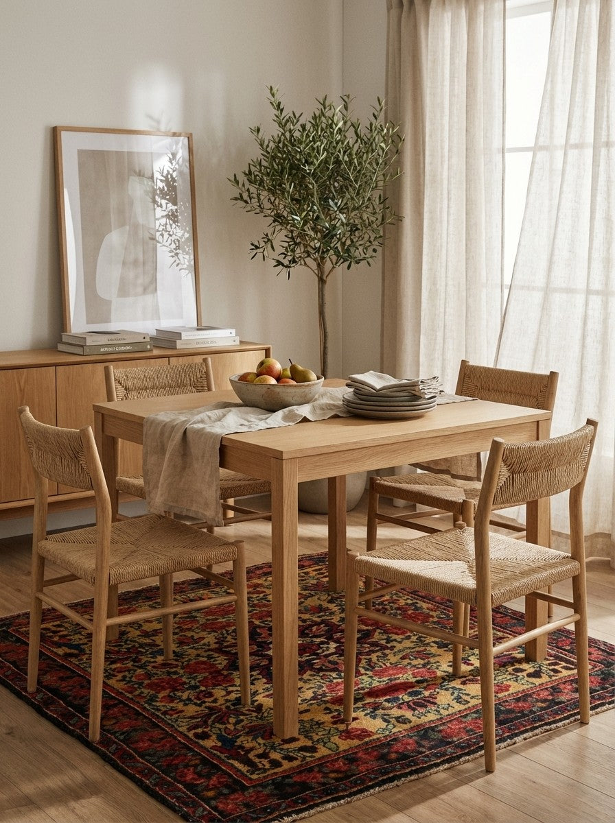 Bidjar — Hand-knotted, 70x76 cm, Beige, 100% Virgin Wool | Detail view