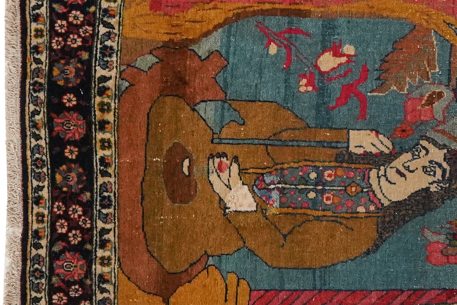 Tabriz Antique — Hand-knotted, 64x100 cm, Blue, 100% Virgin Wool | View 3