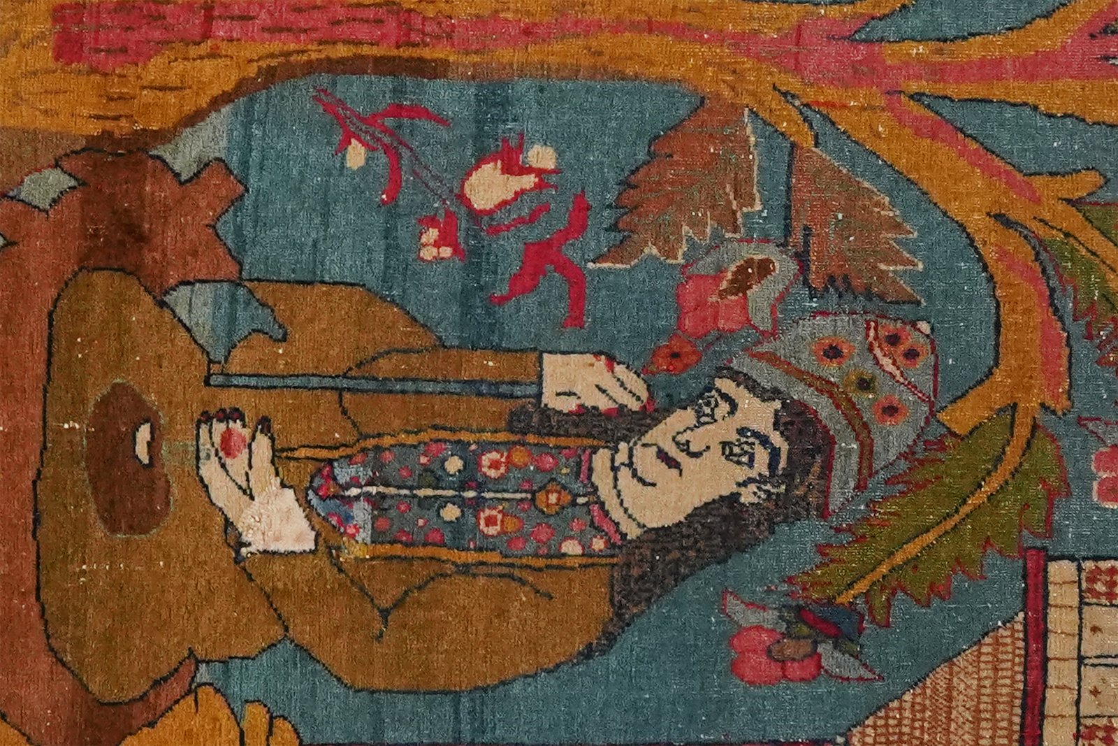 Tabriz Antique — Hand-knotted, 64x100 cm, Blue, 100% Virgin Wool | View 4