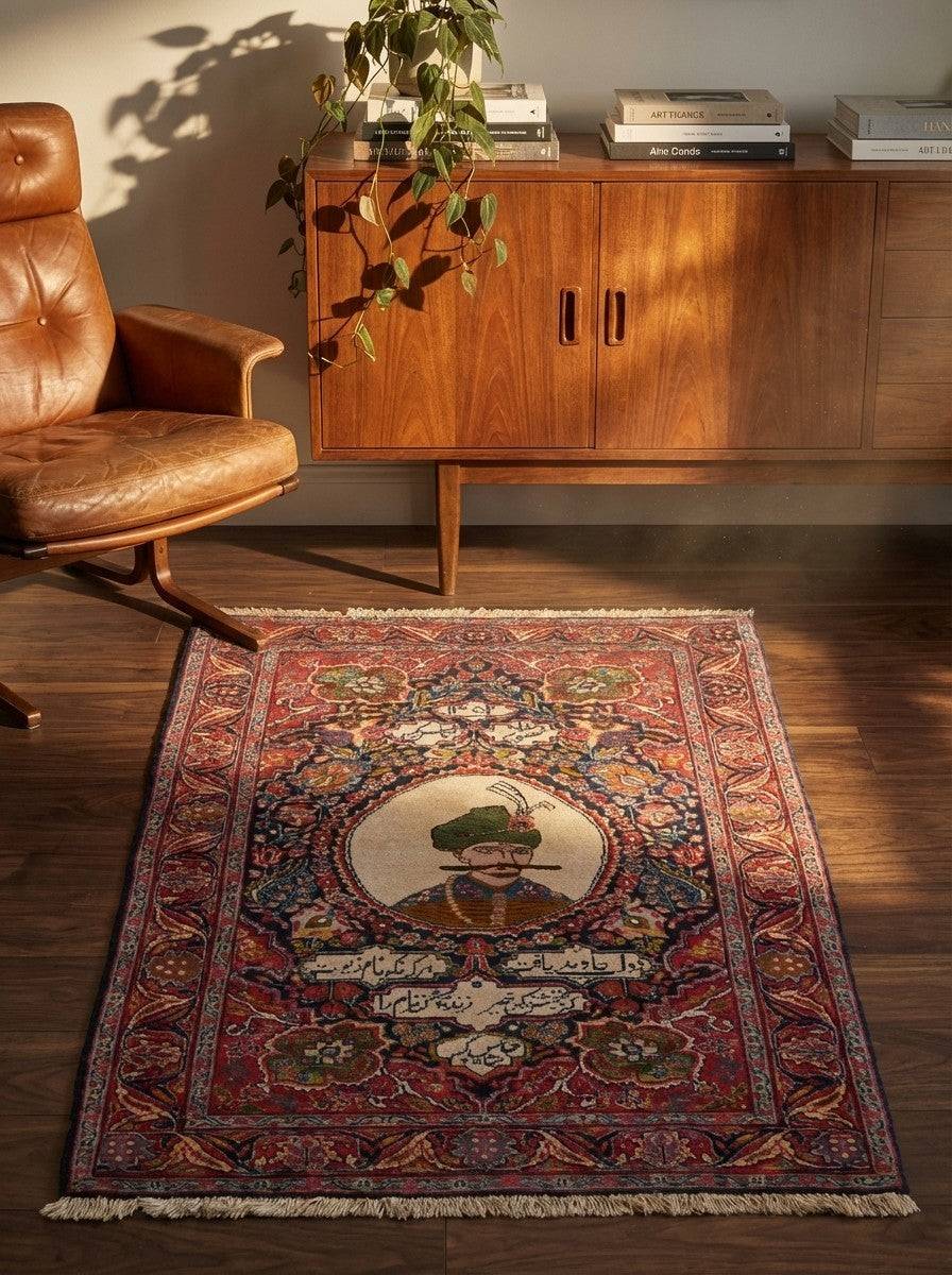 Tabriz Antique — Hand-knotted, 83x134 cm, Multicolor, 100% Virgin Wool | Back view