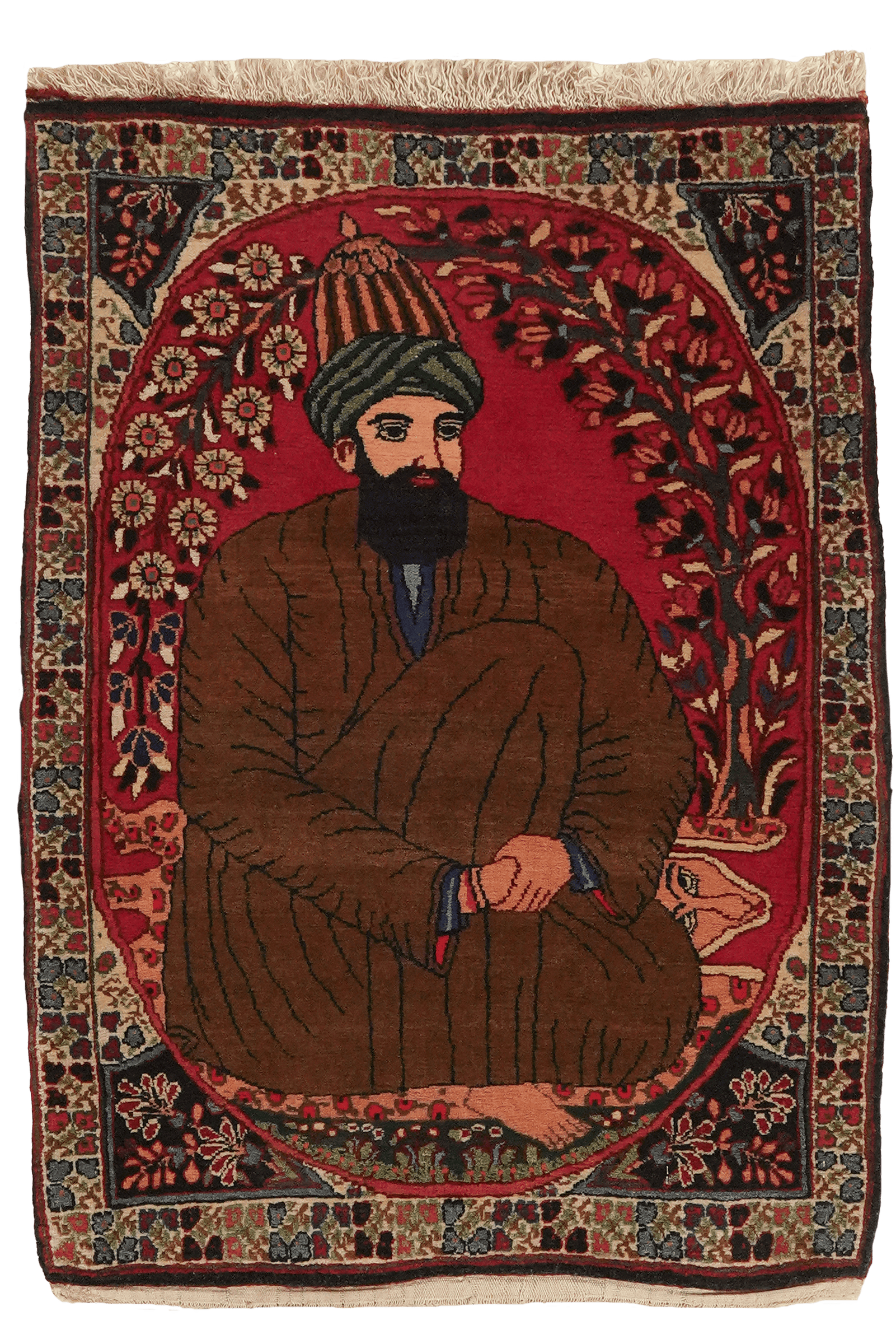 Bidjar — Hand-knotted, 55x76 cm, Red, 100% Virgin Wool | Main view