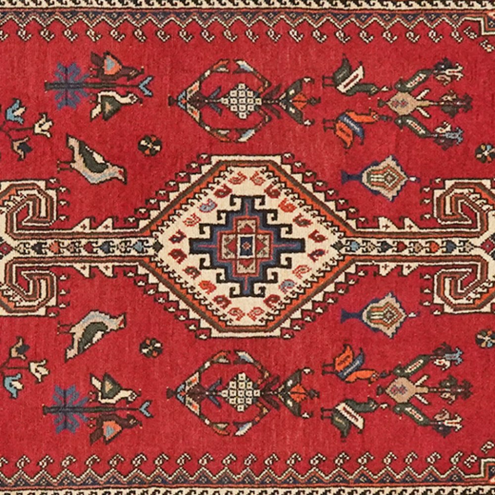 Nasrabad — Hand-knotted, 82x198 cm, Red, 100% Virgin Wool | View 4
