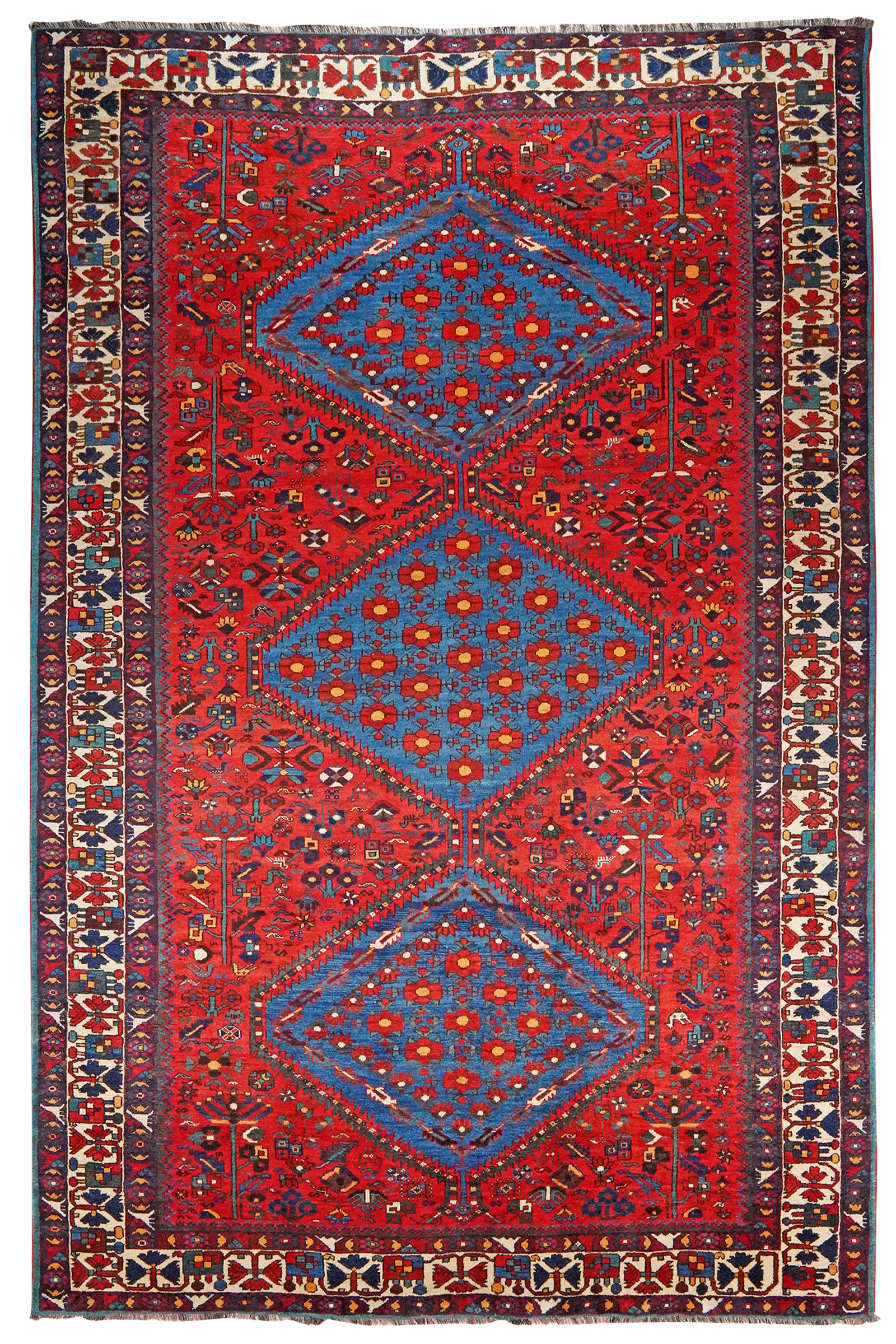 Boynat — Hand-knotted, 234x360 cm, Red, 100% Virgin Wool | Main view
