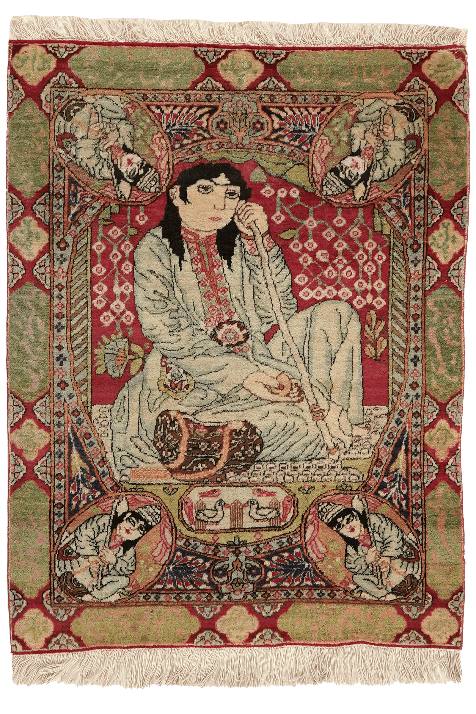 Ravar — Hand-knotted, 58x78 cm, Red, 100% Virgin Wool | Main view