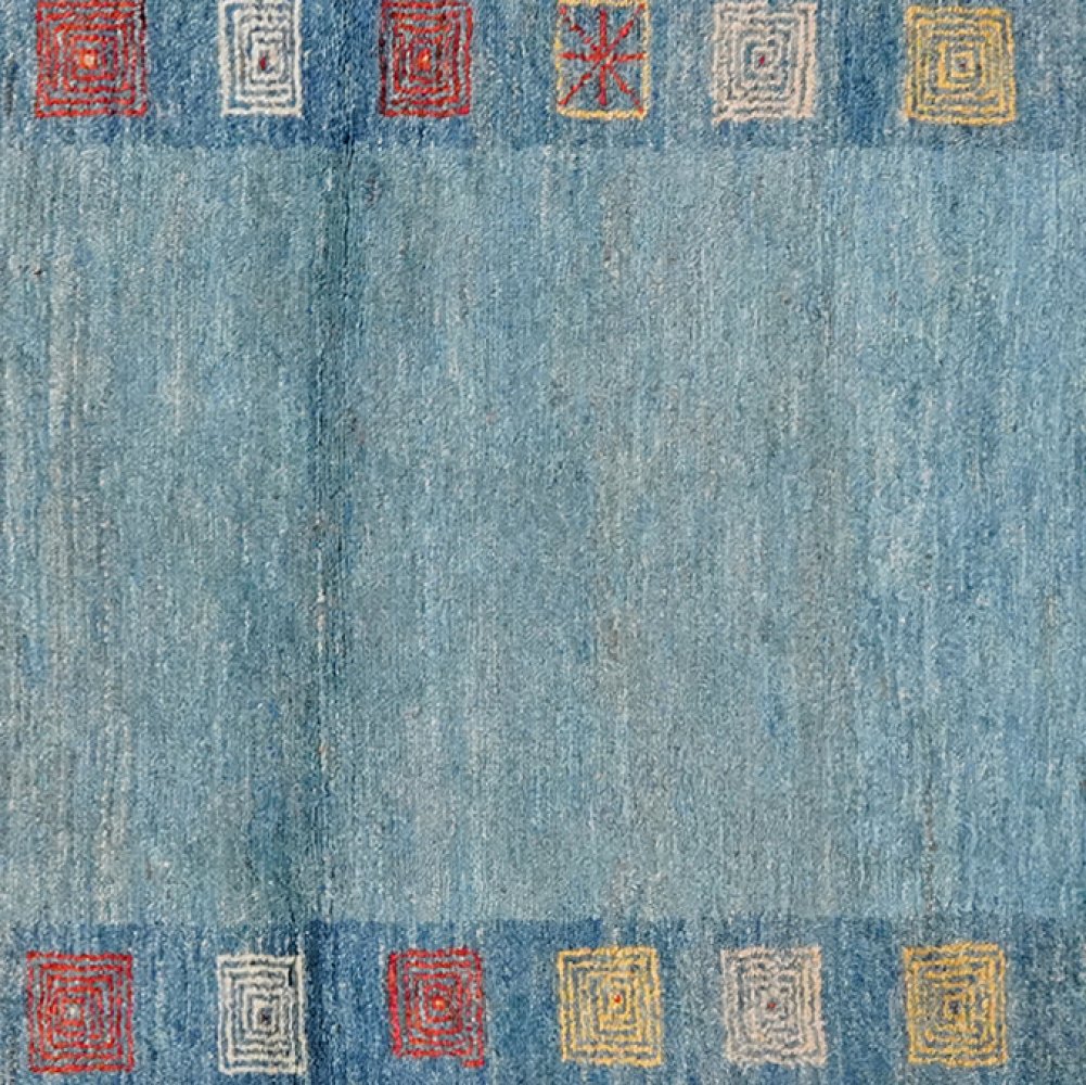 Rizbaf — Hand-knotted, 85x242 cm, Blue, 100% Virgin Wool | View 4