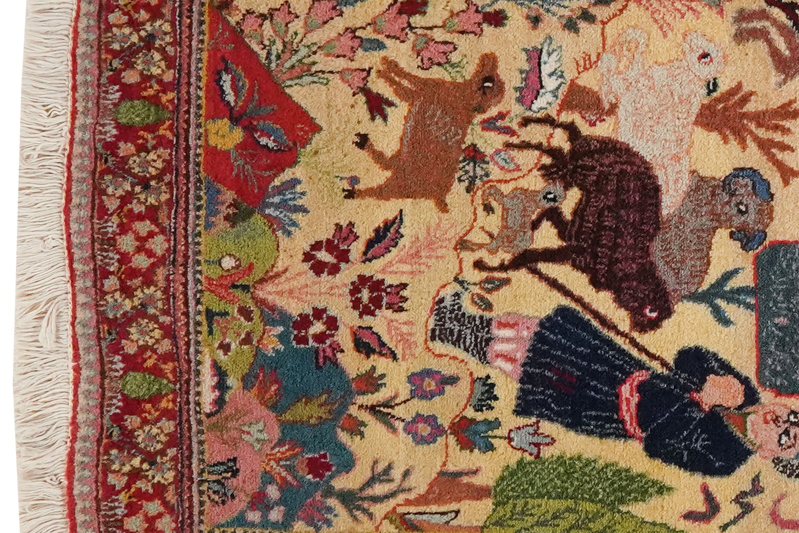 Tabriz Old — Hand-knotted, 55x76 cm, Beige, 100% Virgin Wool | View 3