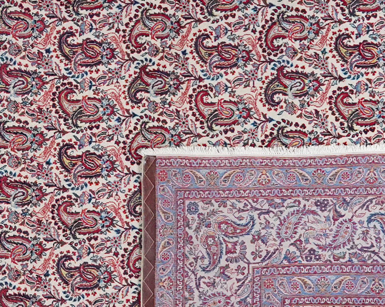 Kashan — Hand-knotted, 269x372 cm, Beige, 100% Virgin Wool | View 6