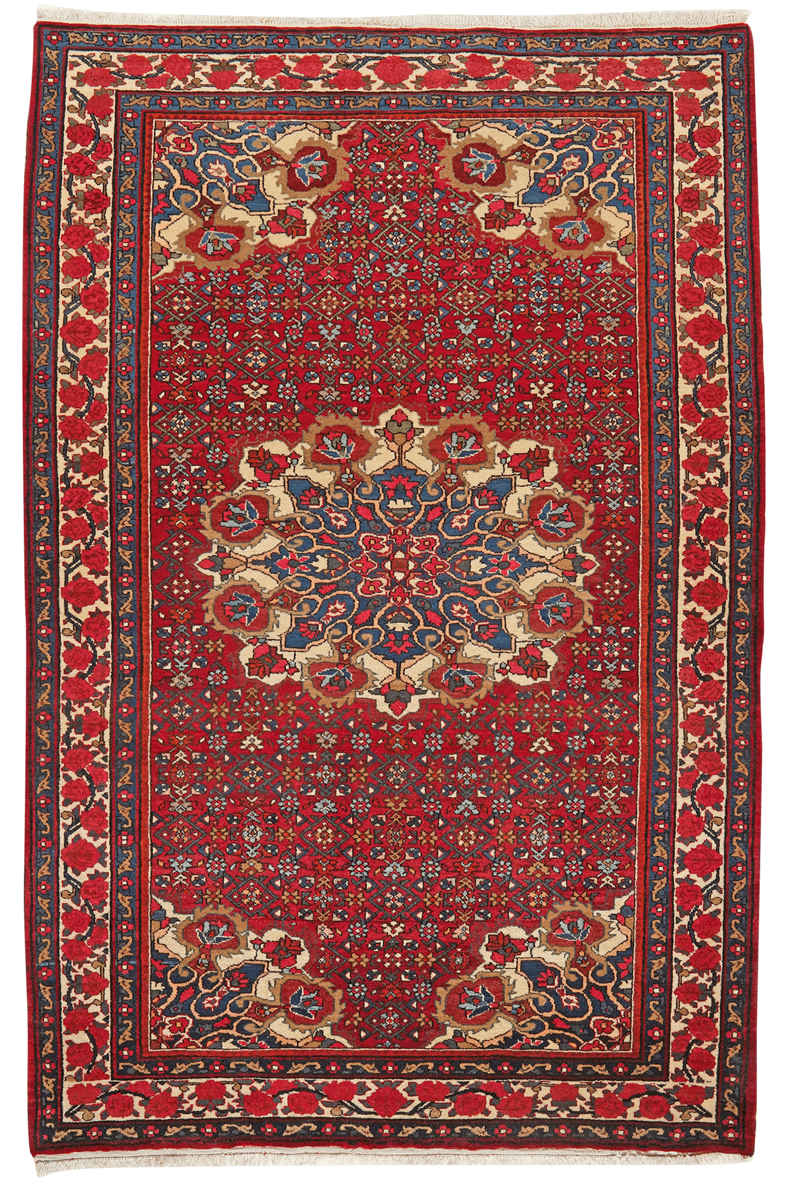 Zandjan — Hand-knotted, 145x224 cm, Red, 100% Virgin Wool | Main view