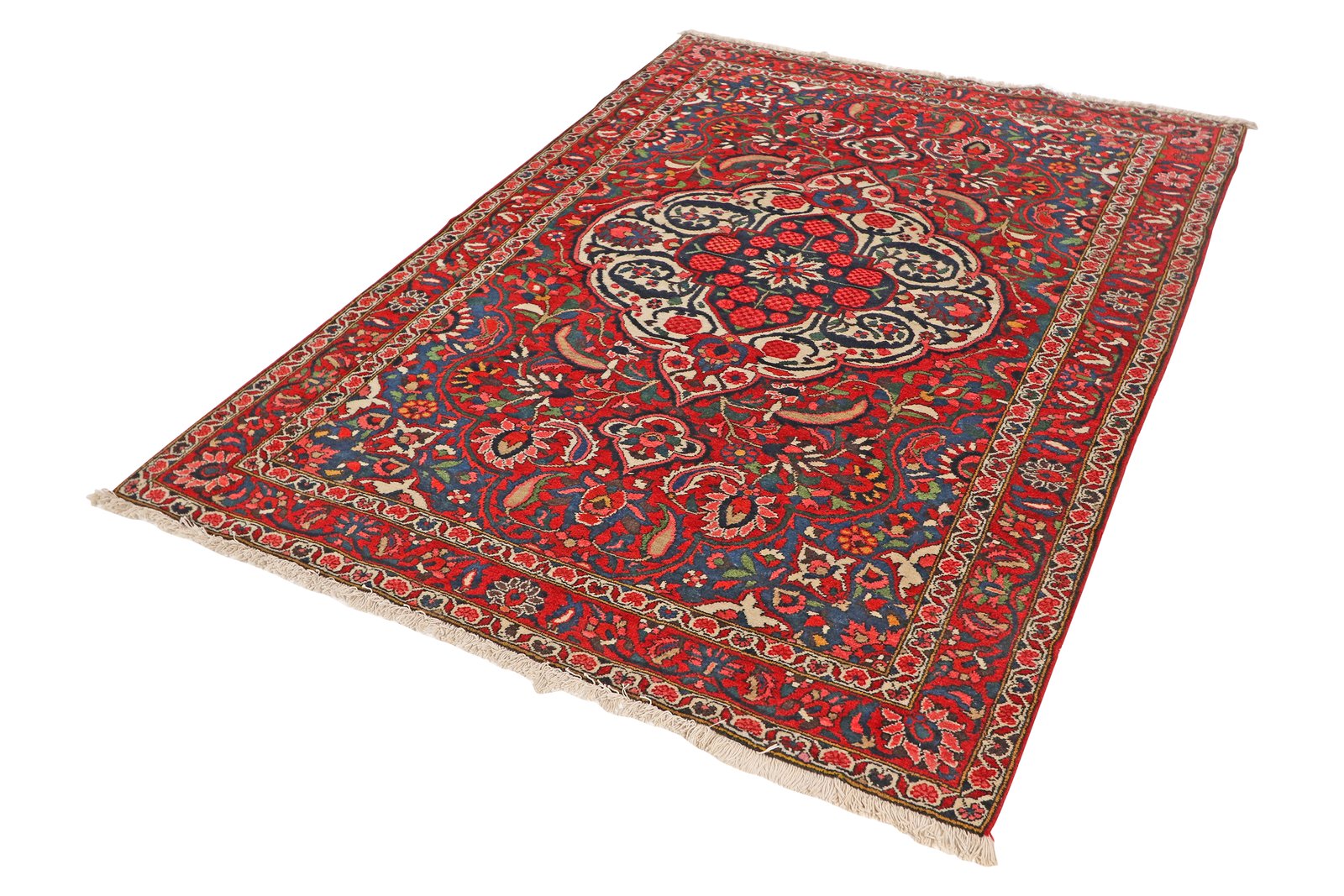 Bakhtiar — Hand-knotted, 150x209 cm, Red, 100% Virgin Wool | View 5