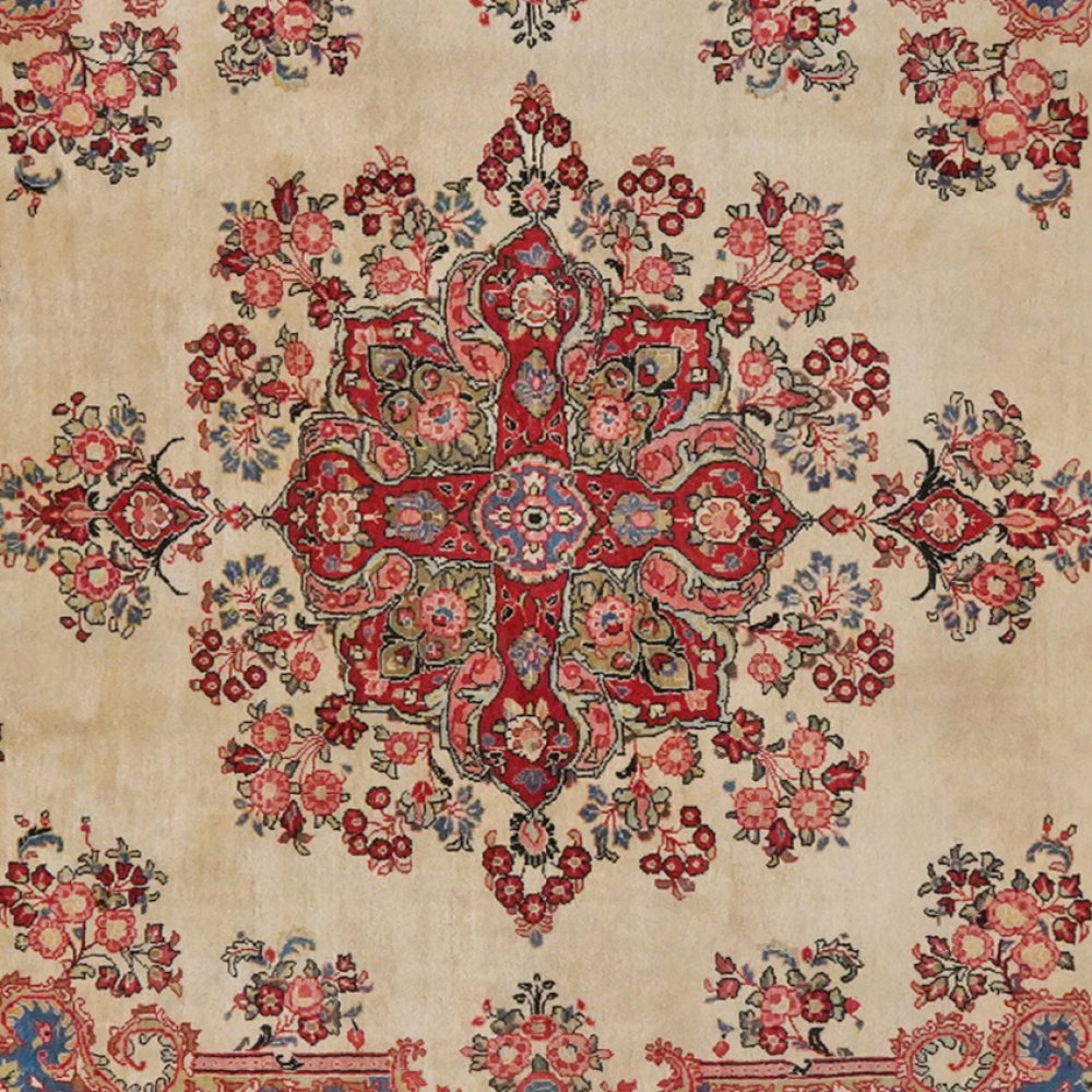 Sarough — Hand-knotted, 257x353 cm, Beige, 100% Virgin Wool | View 4