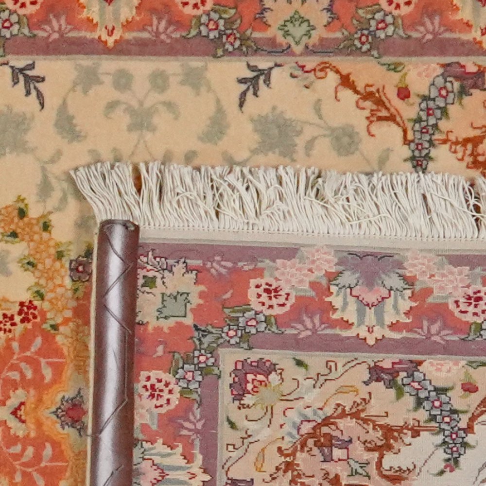 Tabriz 50 Raj — Hand-knotted, 86x294 cm, Beige, 100% Virgin Wool | View 6