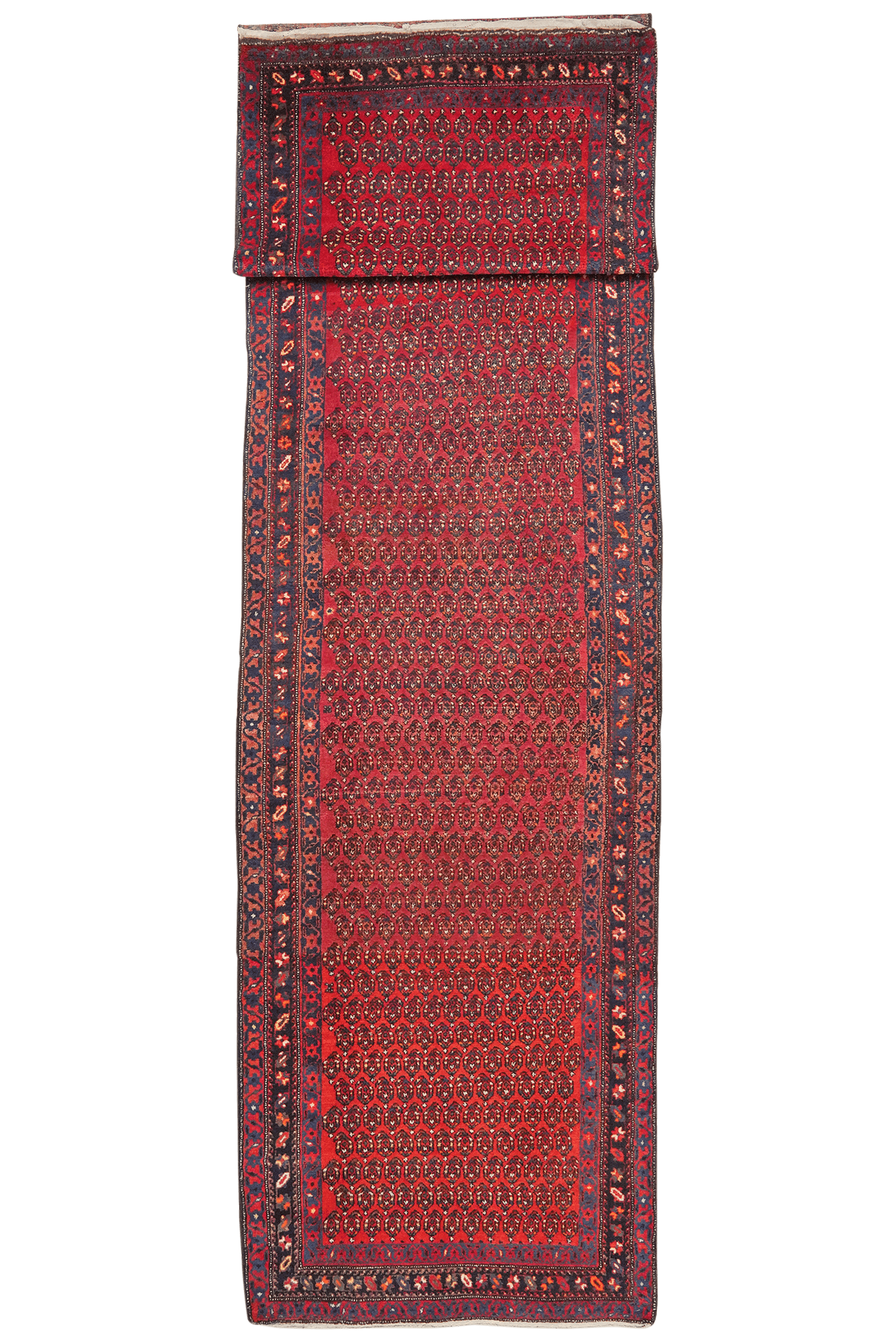 Malayer — Hand-knotted, 115x515 cm, Red, 100% Virgin Wool | Main view