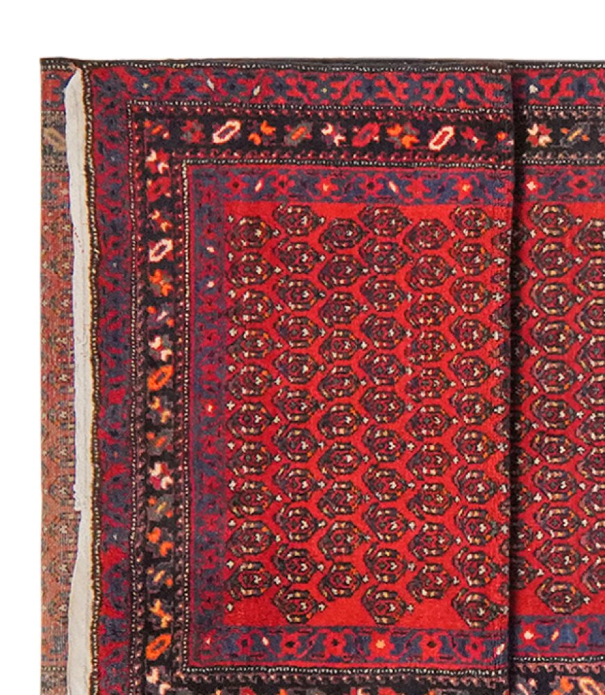 Malayer — Hand-knotted, 110x505 cm, Red, 100% Virgin Wool | View 3