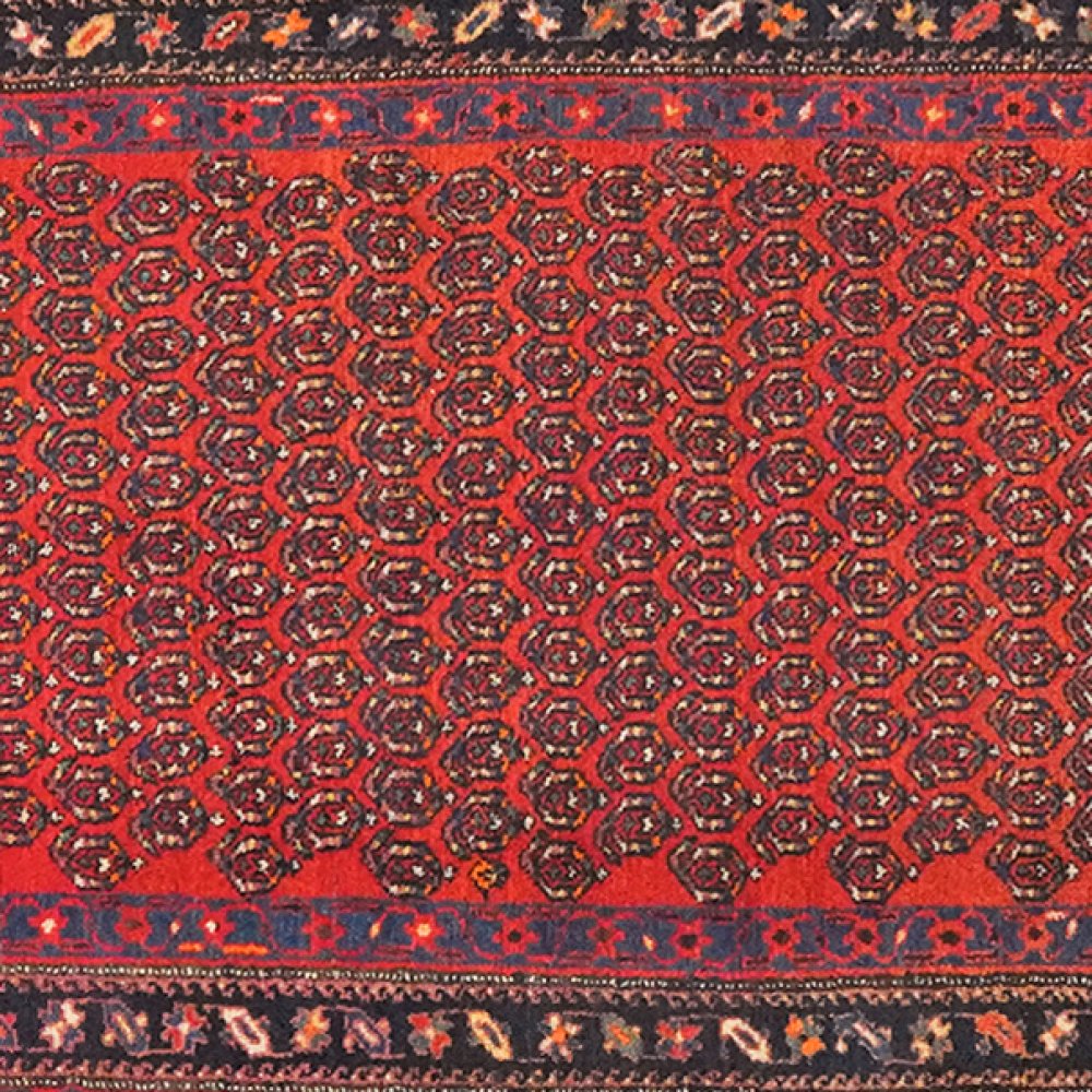 Malayer — Hand-knotted, 110x505 cm, Red, 100% Virgin Wool | View 4