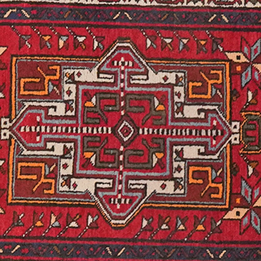 Lambaran — Hand-knotted, 97x390 cm, Red, 100% Virgin Wool | View 4