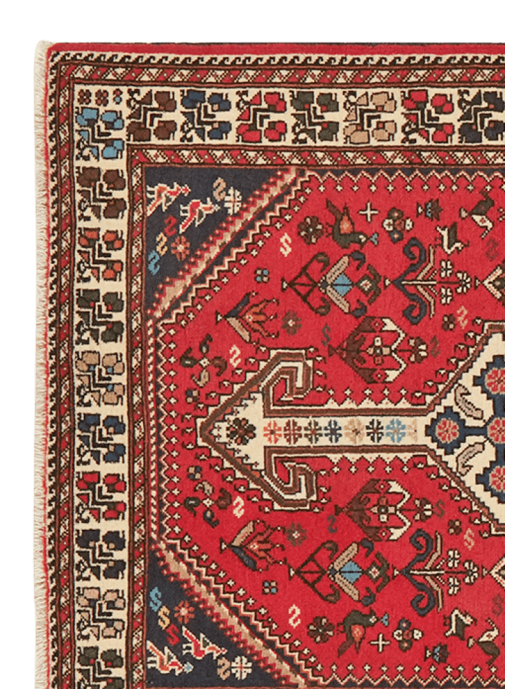 Nasrabad — Hand-knotted, 81x195 cm, Red, 100% Virgin Wool | View 3