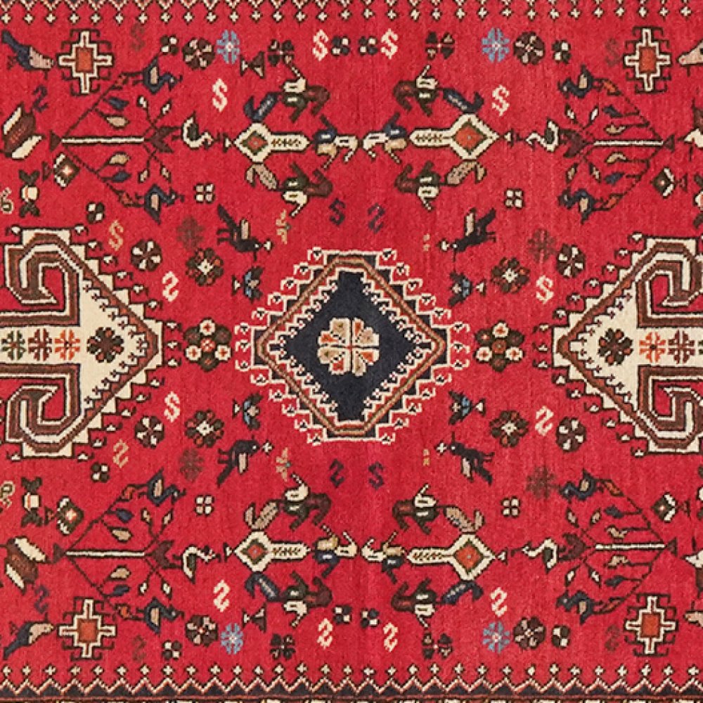 Nasrabad — Hand-knotted, 81x195 cm, Red, 100% Virgin Wool | View 4