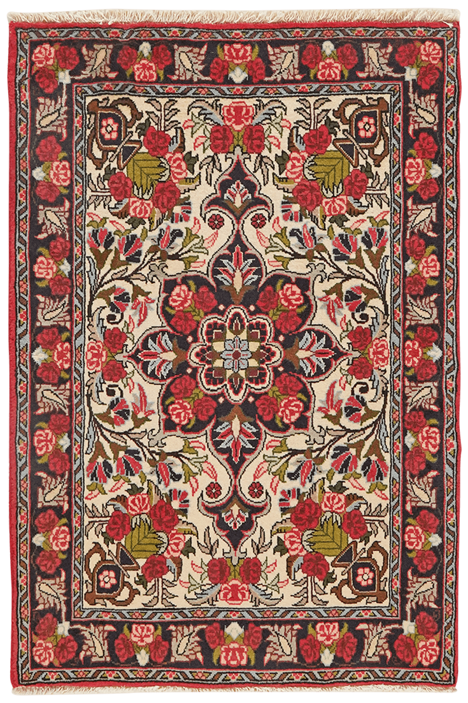 Bidjar — Hand-knotted, 73x105 cm, Beige, 100% Virgin Wool | Main view