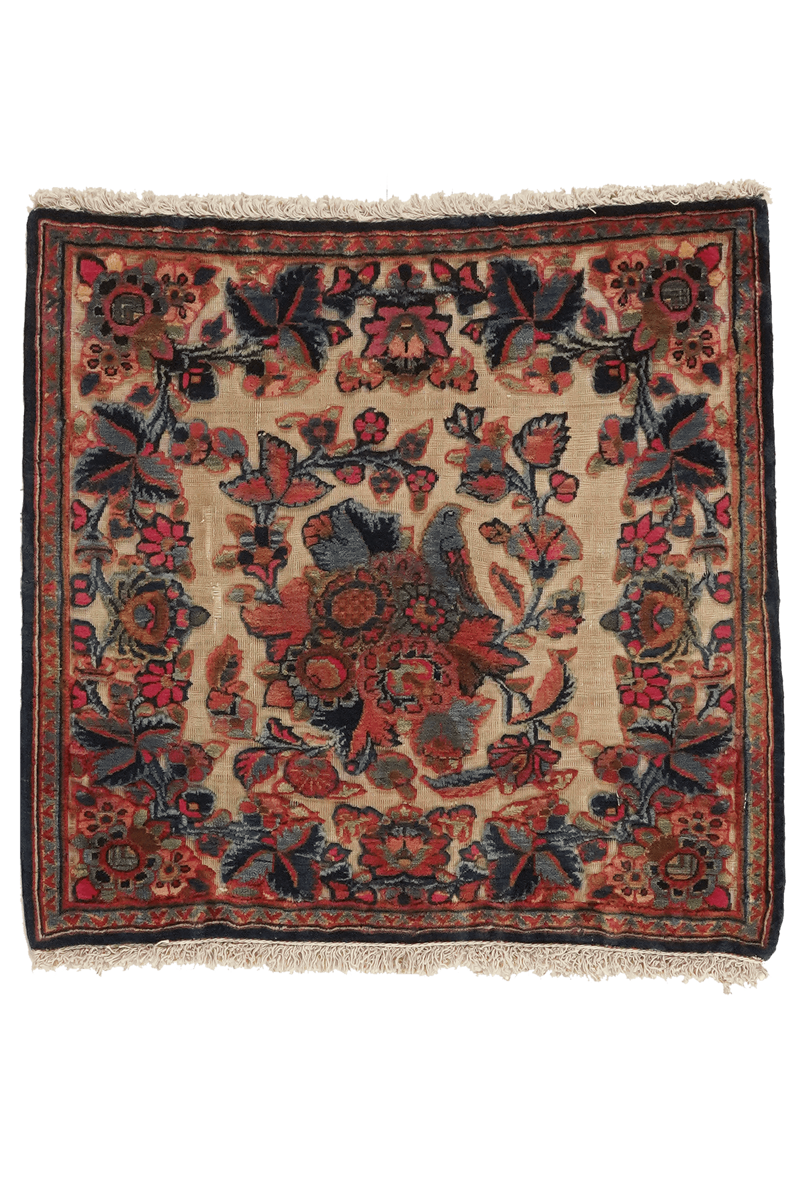 Kashan — Hand-knotted, 54x54 cm, Beige, 100% Virgin Wool | Main view