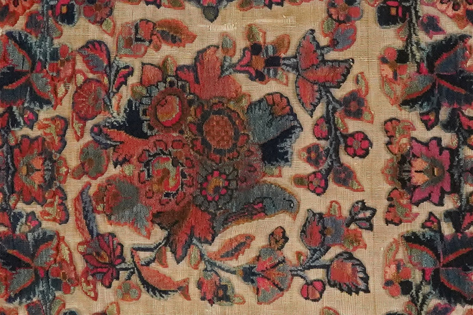 Kashan — Hand-knotted, 54x54 cm, Beige, 100% Virgin Wool | View 4