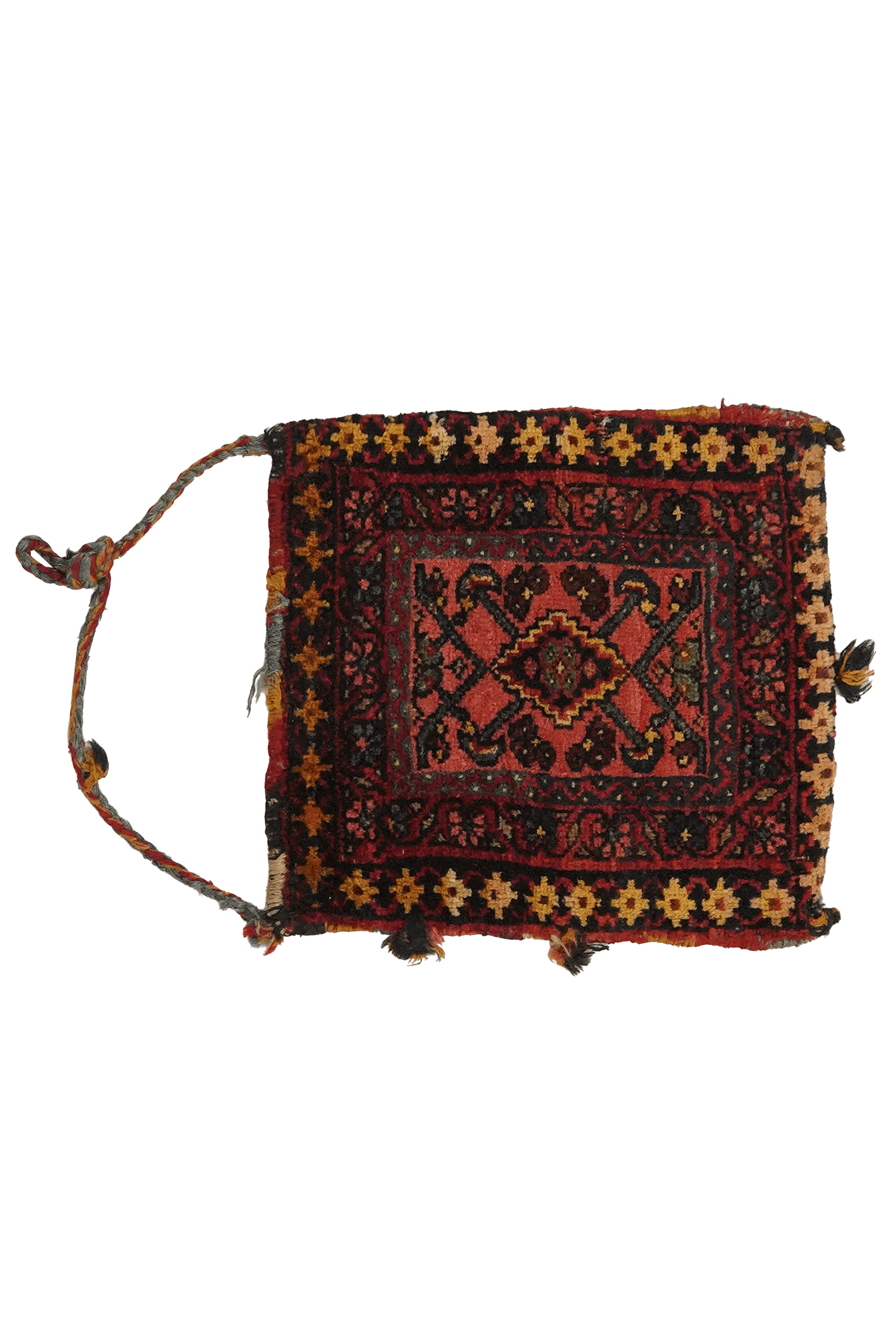 Bidjar — Hand-knotted, 31x33 cm, Red, 100% Virgin Wool | Main view