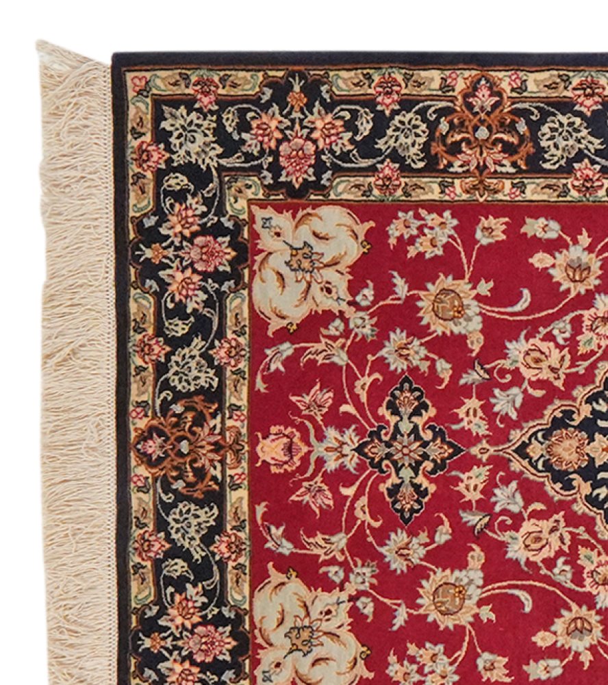 Isfahan — Hand-knotted, 83x221 cm, Red, 95% Schurwolle, 5% Seide | View 3