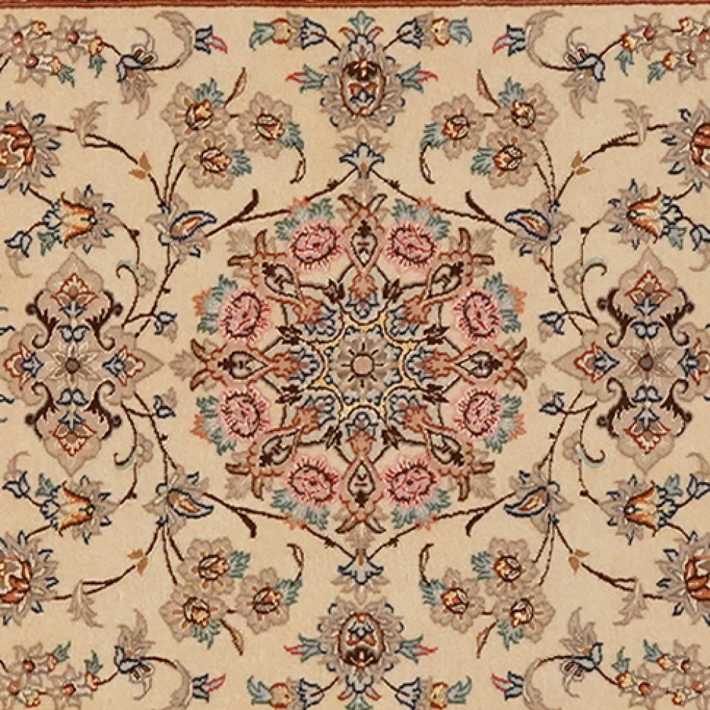 Isfahan — Hand-knotted, 82x222 cm, Beige, 100% Virgin Wool | View 4