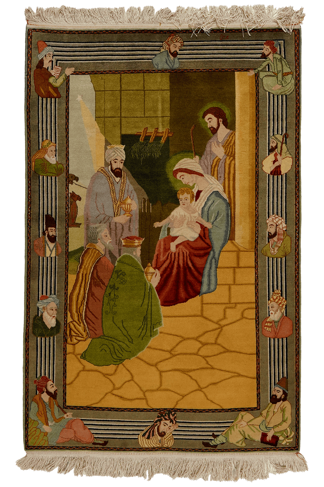 Tabriz Old — Hand-knotted, 95x144 cm, Beige, 100% Virgin Wool | Main view